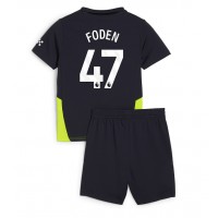 Dres Manchester City Phil Foden #47 Preč pre deti 2024-25 Krátky Rukáv (+ trenírky)